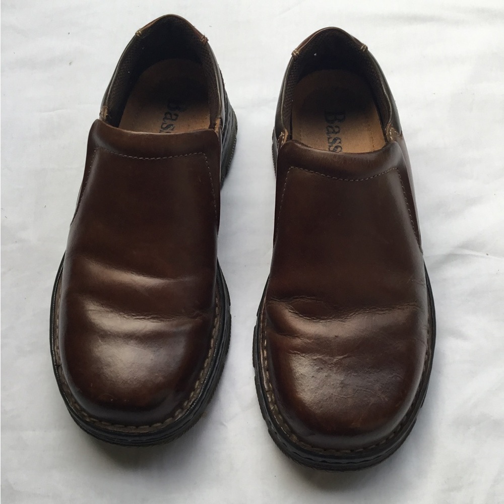 Bass Men's Dark Brown Leather Loafers